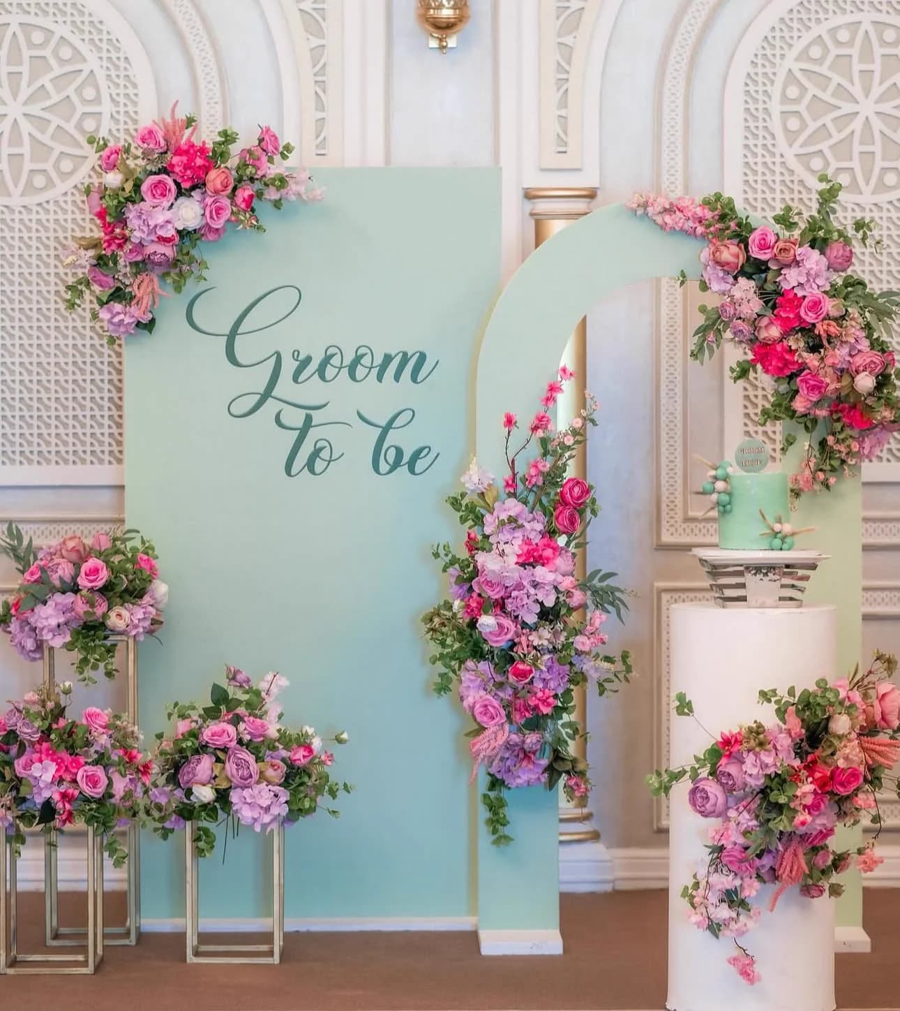 Chandelier Suspended Floral Mandap